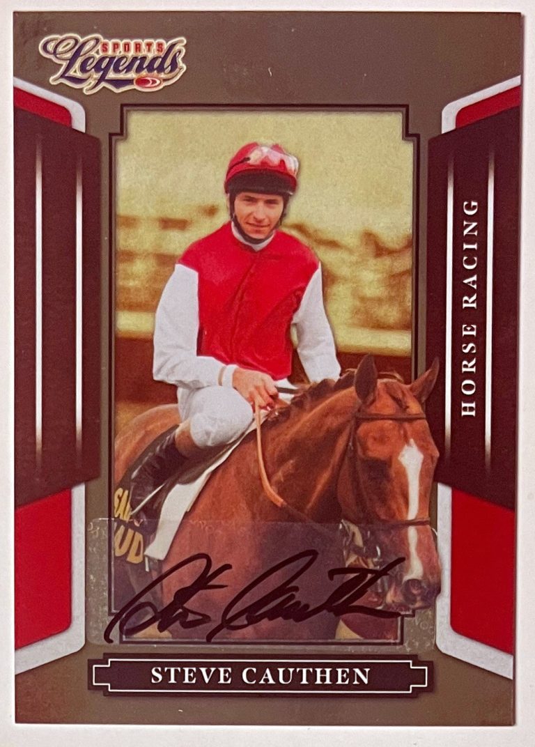Steve Cauthen signed 2008 Donruss Legends Horse Racing Auto Card #106- /1236
