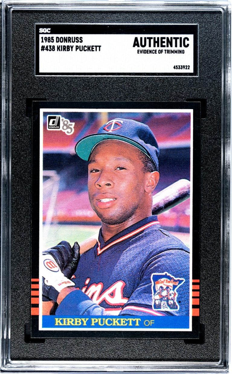 Kirby Puckett 1985 Donruss Rookie Card RC #438- SGC Slabbed Authentic Trim Twins