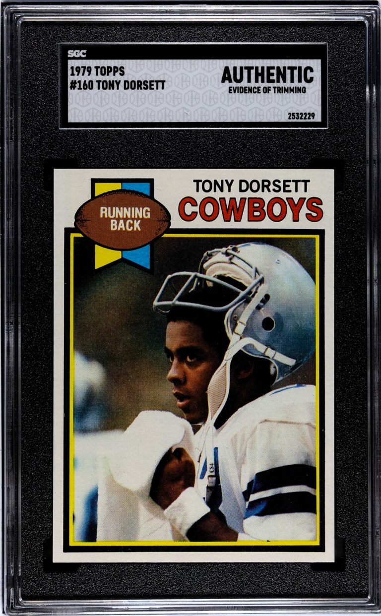 Tony Dorsett 1979 Topps Rookie RC #160- SGC Slabbed Authentic Trim (Cowboys/HOF)