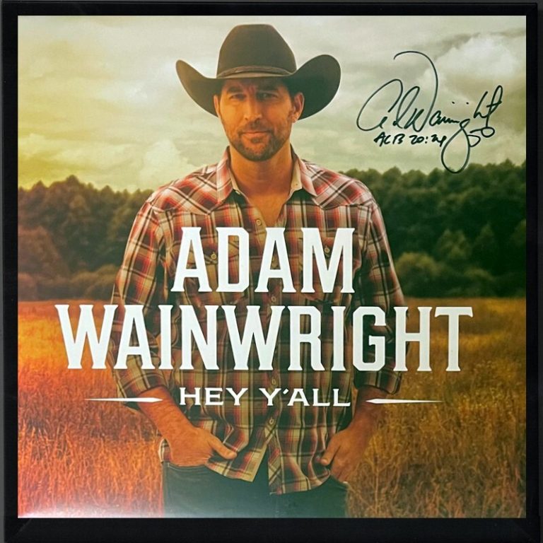 Adam Wainwright signed 2024 Hey Y’all Album Cover/LP/Vinyl/Record Framed-COA