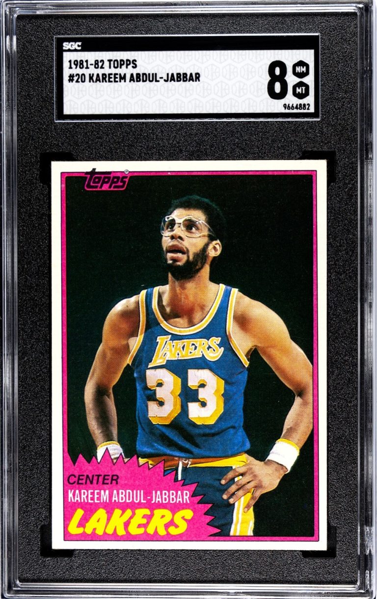 Kareem Abdul-Jabbar 1981-82 Topps Card #20- SGC Graded 8 NM-MT (Lakers/HOF)