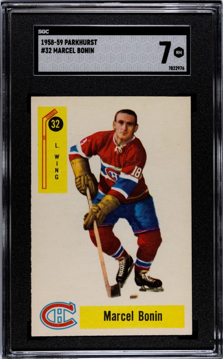 Marcel Bonin 1958-59 Parkhurst NHL Card #32- SGC Graded 7 NM -Montreal Canadiens