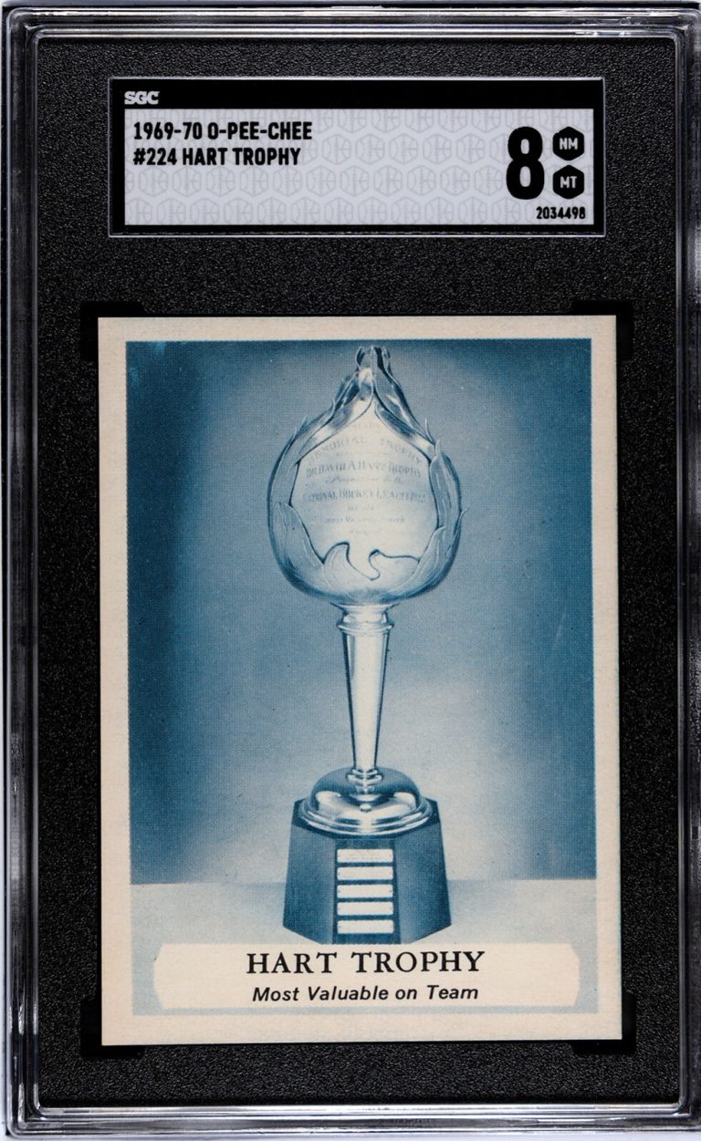 1969-70 O-Pee-Chee Hart Trophy NHL Card #224- SGC Graded 8 NM-MT