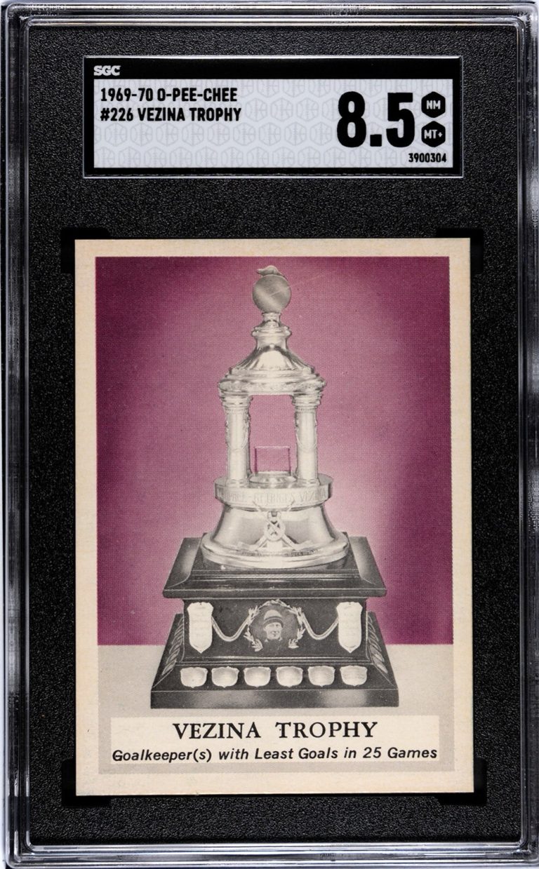 1969-70 O-Pee-Chee Vezina Trophy NHL Card #226- SGC Graded 8.5 NM-MT+
