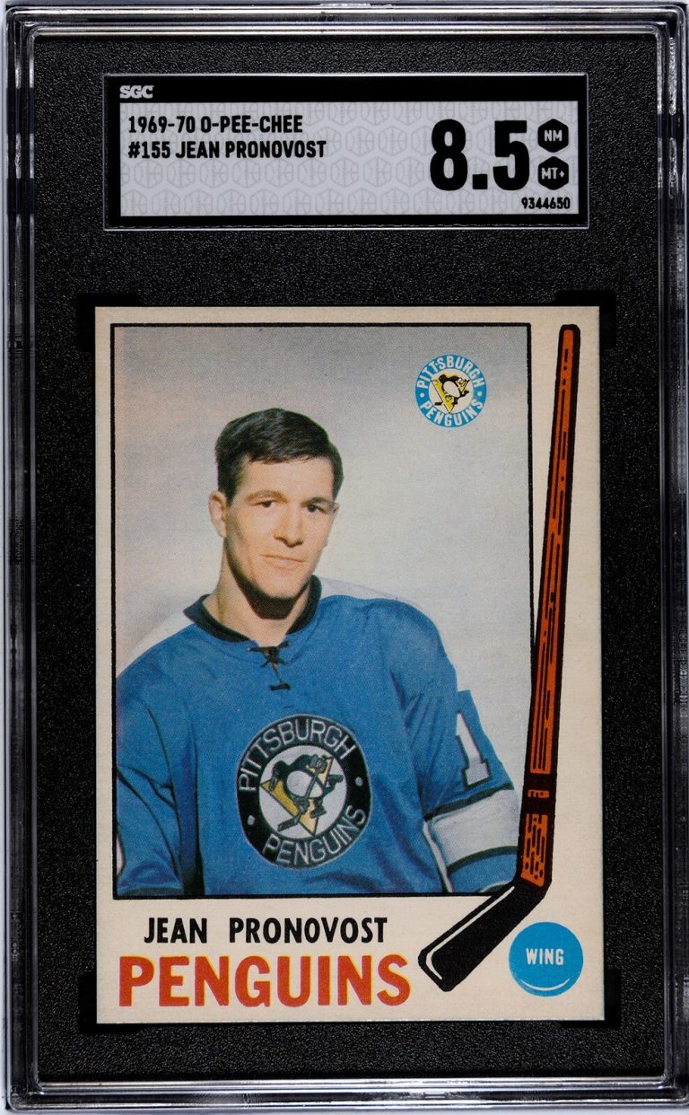 Jean Pronovost 1969-70 O-Pee-Chee NHL RC #155- SGC Graded 8.5 NM-MT+ (Penguins)