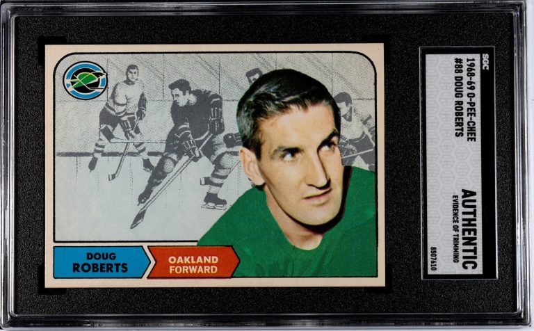 Doug Roberts 1968-69 O-Pee-Chee NHL Card #88- SGC Slabbed Authentic (Trim) Seals