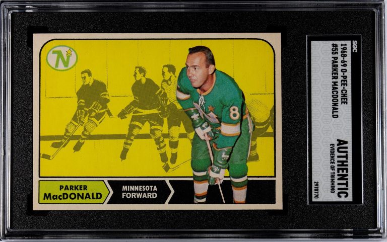 Parker MacDonald 1968-69 O-Pee-Chee NHL #55- SGC Slabbed Authentic - North Stars