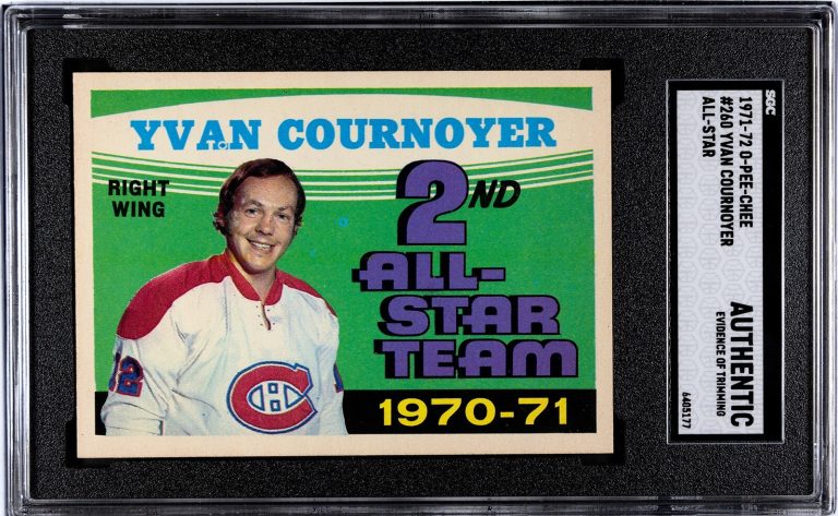 Yvan Cournoyer 1971-72 O-Pee-Chee NHL Card #260- SGC Slabbed Authentic Canadiens