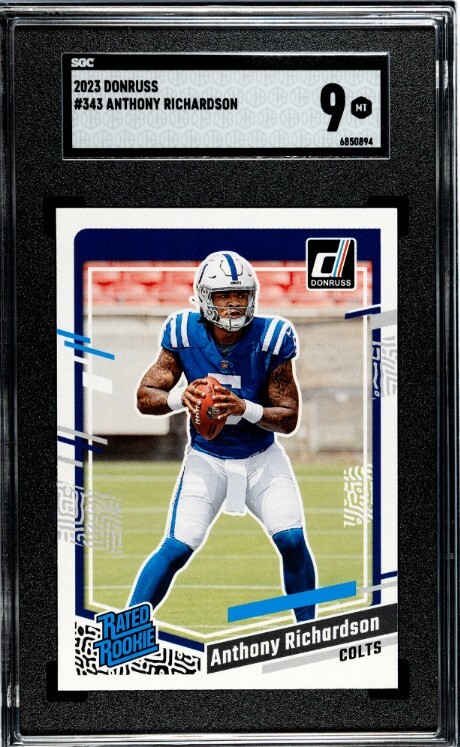Anthony Richardson 2023 Donruss Rated Rookie Card  #343- SGC Graded 9 Mint Colts