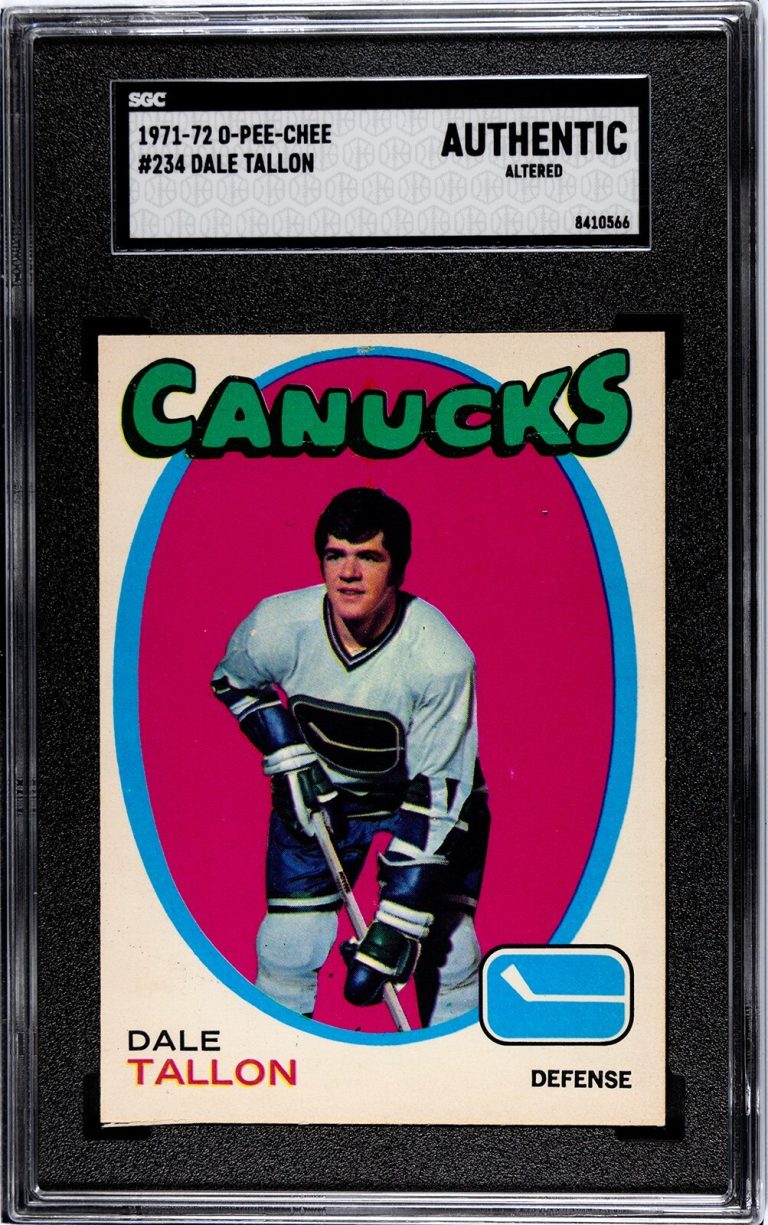 Dale Tallon 1971-72 O-Pee-Chee NHL #234- SGC Slabbed Authentic Altered (Canucks)