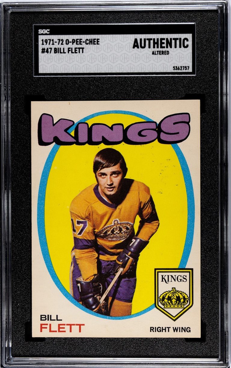 Bill Flett 1971-72 O-Pee-Chee NHL Card #47- SGC Slabbed Authentic Altered- Kings
