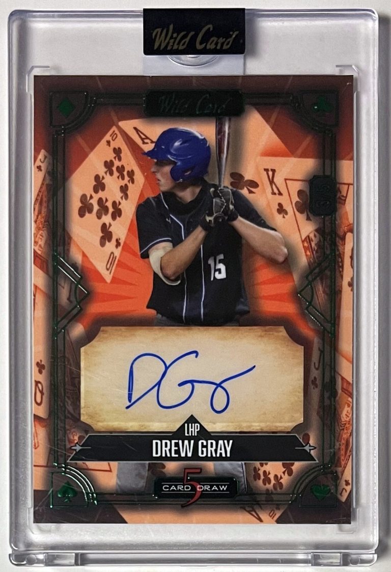 Drew Gray signed 2024 Wild Card 5 Card Draw Auto Card #5CDCL-DGA (Chicago Cubs)
