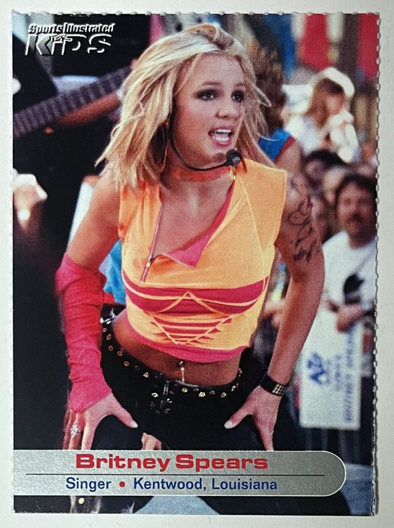 Britney Spears 2001 Sports Illustrated for Kids Pop Culture Rookie Card RC #43