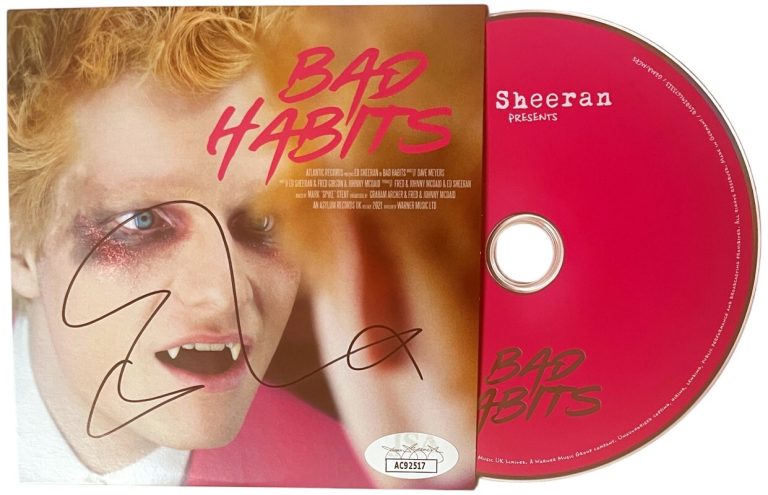 Ed Sheeran signed 2021 Bad Habits Atlantic Records CD Single Cover w/ CD- JSA