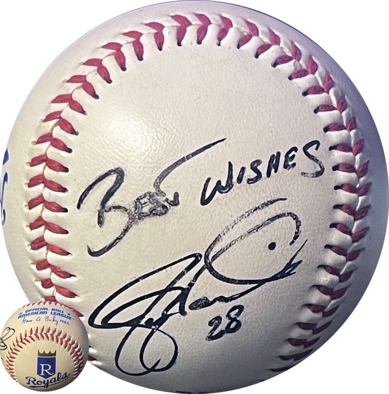 Jay Witasick signed Rawlings OFC American League Kansas City Royals Baseball-COA