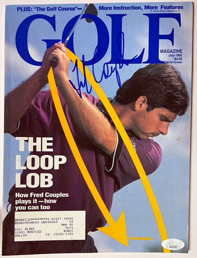 Fred Couples signed Golf Full Magazine July 1992- JSA #EE63344