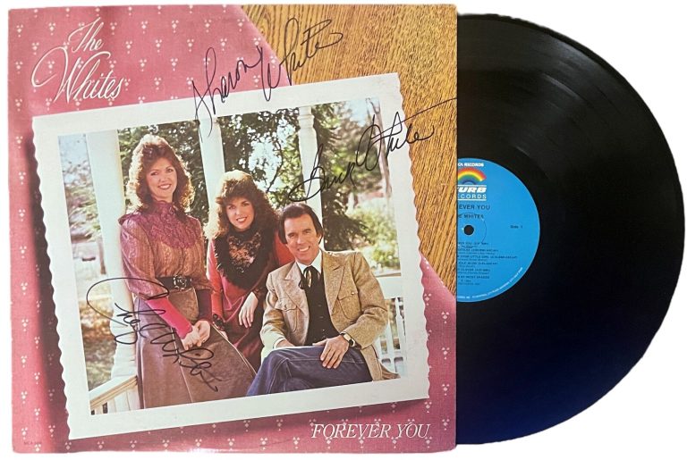 The Whites signed 1984 Forever You Album Cover/LP/Vinyl  3 sigs Buck/Sharon -JSA
