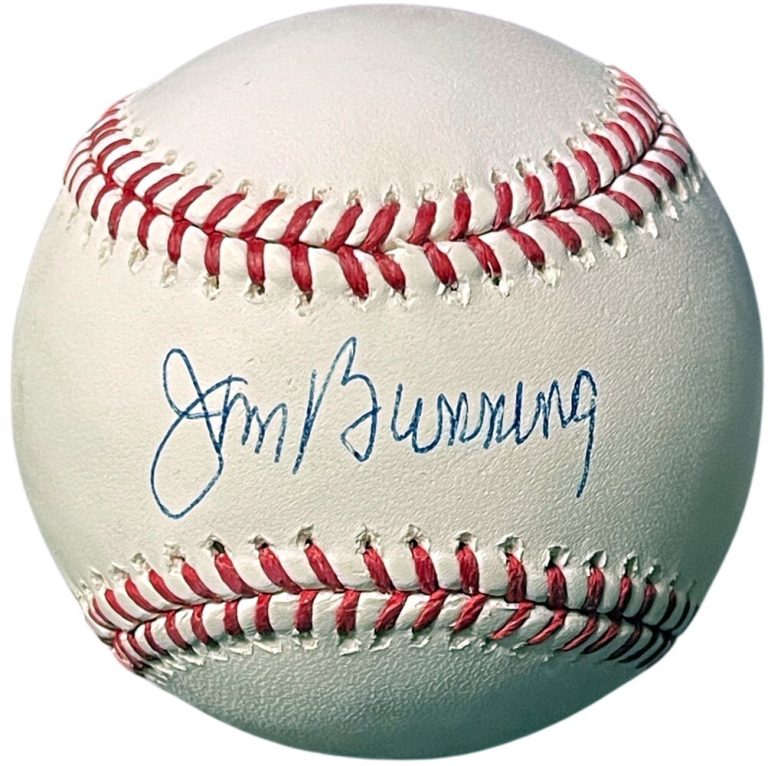 Jim Bunning signed Official Rawlings Major League Baseball- PSA -Phillies/Tigers