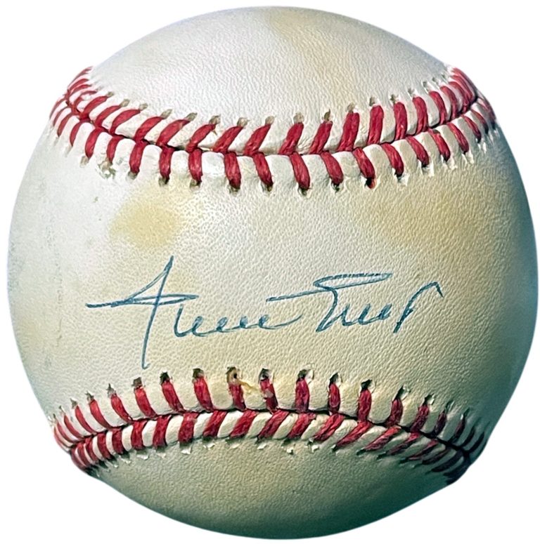 Willie Mays signed Official Rawlings National League RONL Baseball toned- JSA