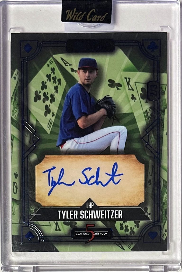 Tyler Schweitzer signed 2024 Wild Card 5 Card Draw Auto Card #5CDCL-TS /3 Sealed
