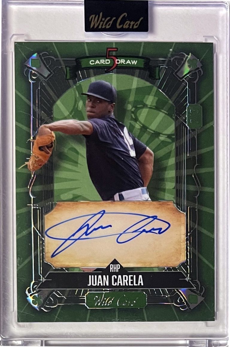 Juan Carela signed 2024 Wild Card 5 Card Draw Auto Card #5CDC-JcA- /3- White Sox