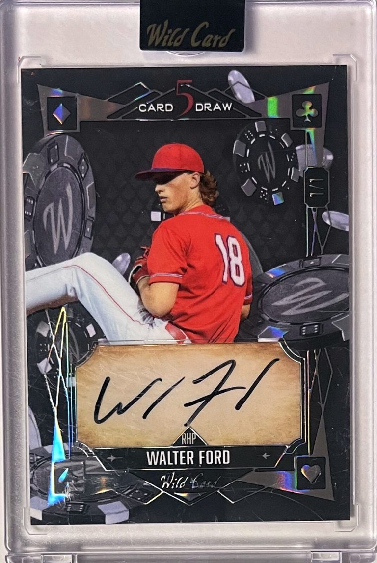 Walter Ford signed 2024 Wild Card 5 Card Draw Auto Card #5CDM-WFA- 1/1 -Mariners