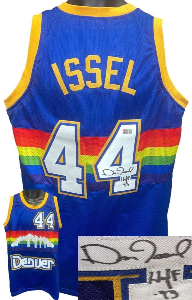 Dan Issel signed Denver Blue Rainbow TB Custom Basketball Jersey HOF- Tri-Star