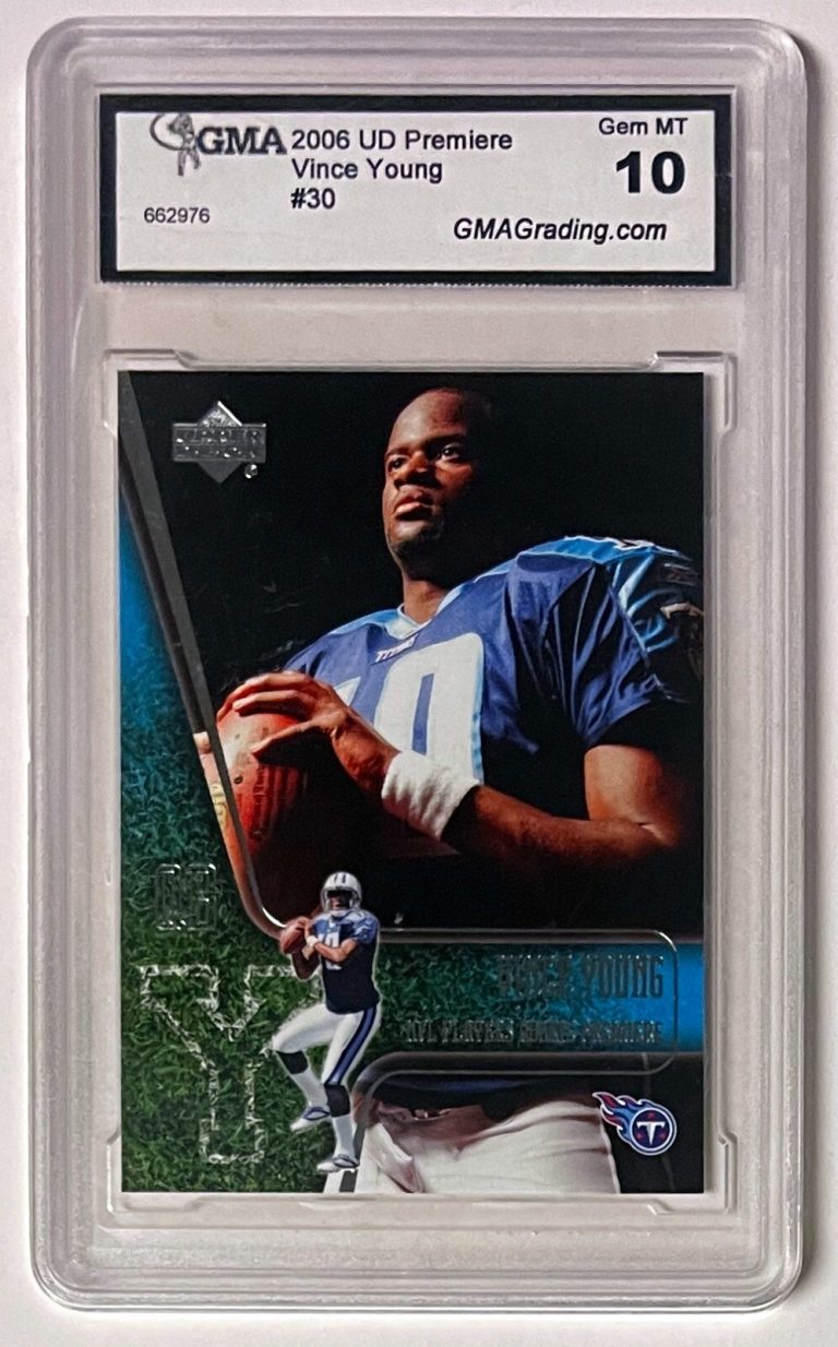 Vince Young 2006 Upper Deck Premiere Rookie Card (RC) #30- GMA Graded 10 Gem MT