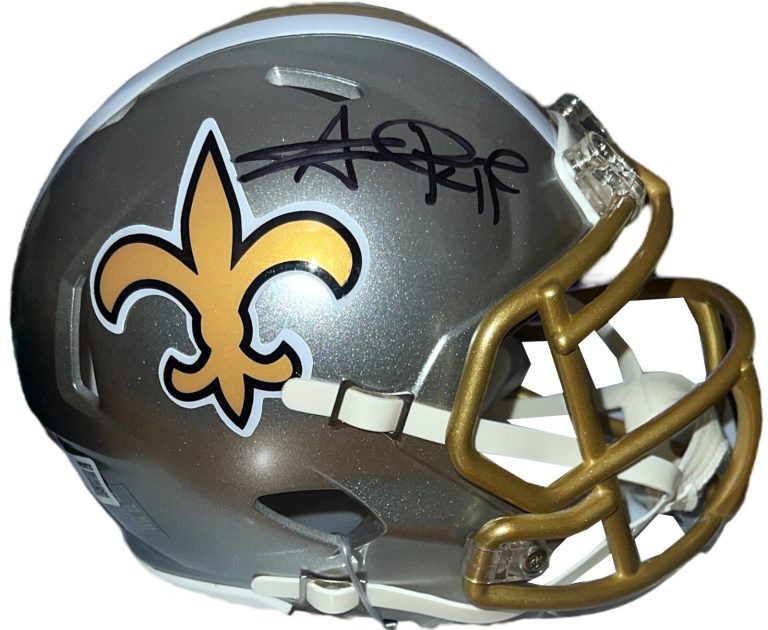 Alvin Kamara signed New Orleans Saints NFL Riddell Flash Mini Helmet- Beckett