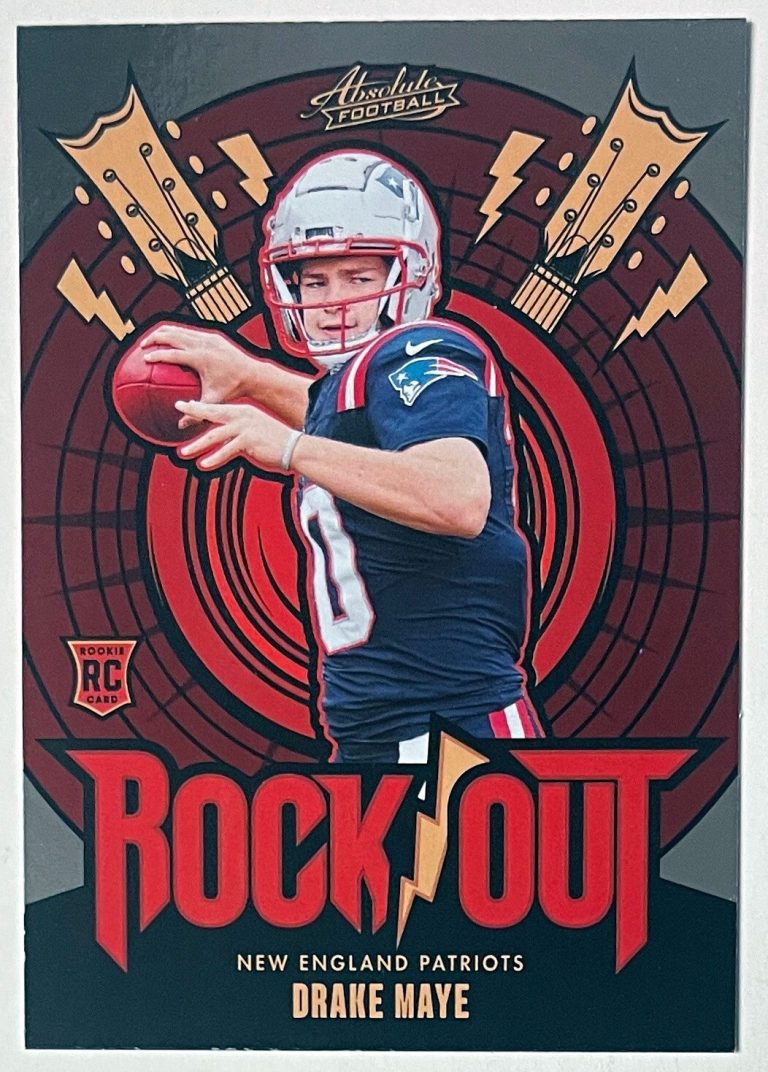 Drake Maye 2024 Panini Absolute Rock Out Rookie Card (RC) #RO-DME (Patriots)