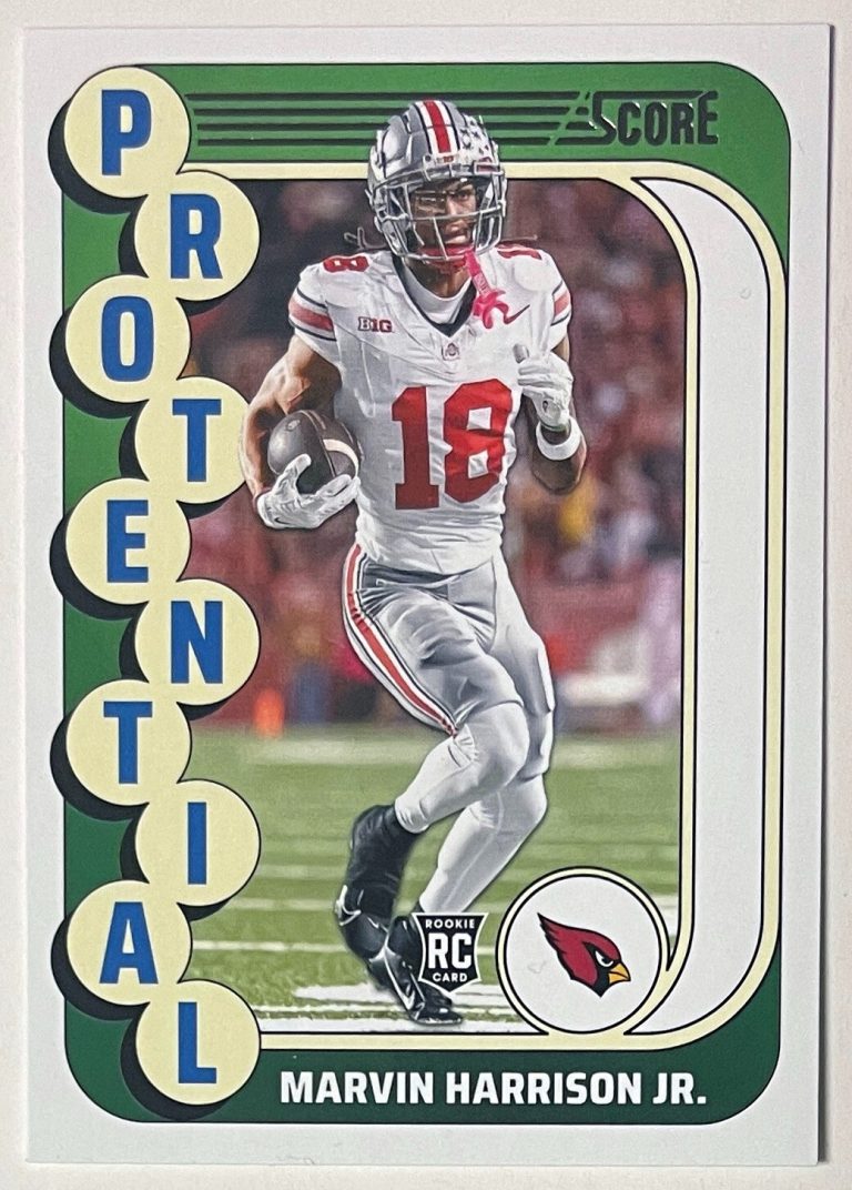 Marvin Harrison Jr. 2024 Panini Score Protential Rookie Card (RC) #16 Ohio State