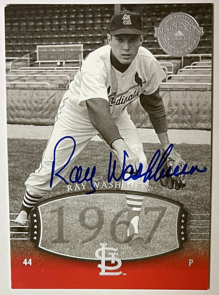 Ray Washburn 2004 Upper Deck Legends On Card Auto #22- COA (St. Louis Cardinals)