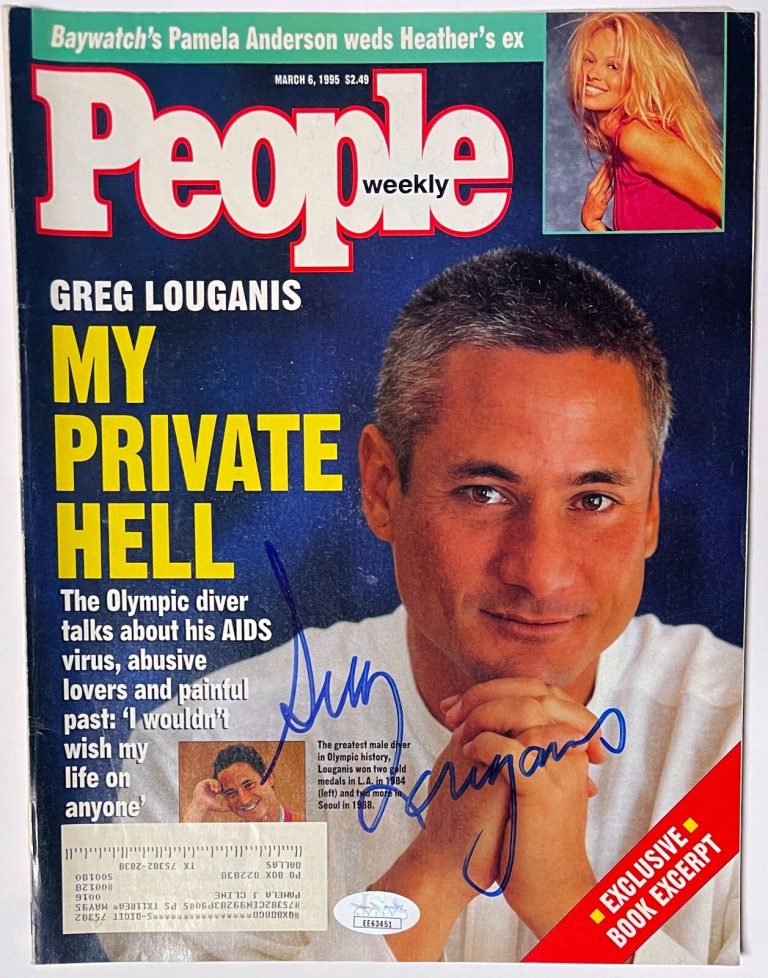 Greg Louganis signed People Weekly Full Magazine 3/6/1995 Olympics- JSA #EE63451