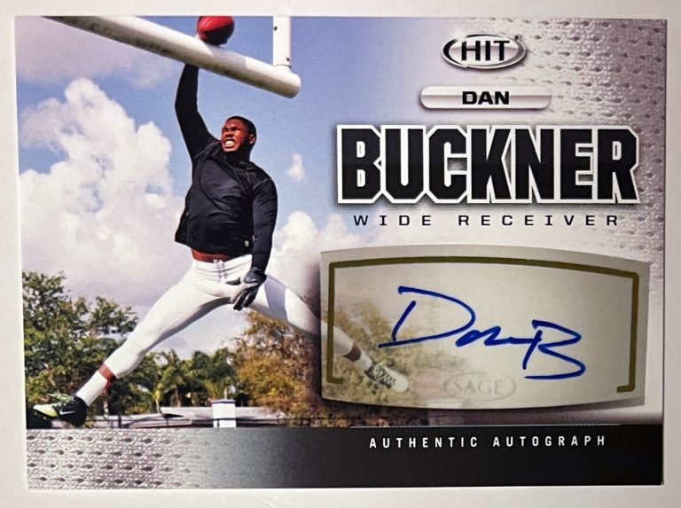 Dan Buckner signed 2013 Sage Hit Rookie Auto Card (RC) #A114 (Arizona Rattlers)
