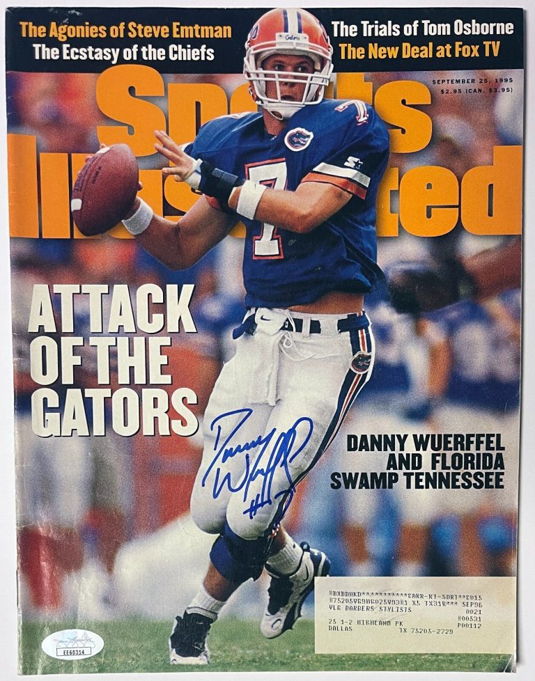 Danny Wuerffel signed Florida  Gators Sports Illustrated Magazine 9/25/1995- JSA