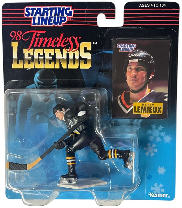 Mario Lemieux 1998 Kenner Starting Lineup Figure MOC Pittsburgh Penguins & Card
