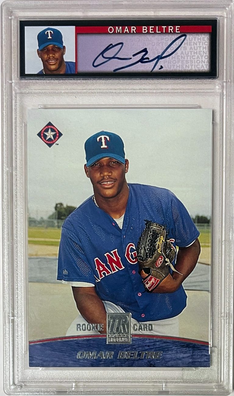 Omar Beltre signed 2001 Topps Reserve Auto Rookie Card #125- /1500- PSA Graded 8