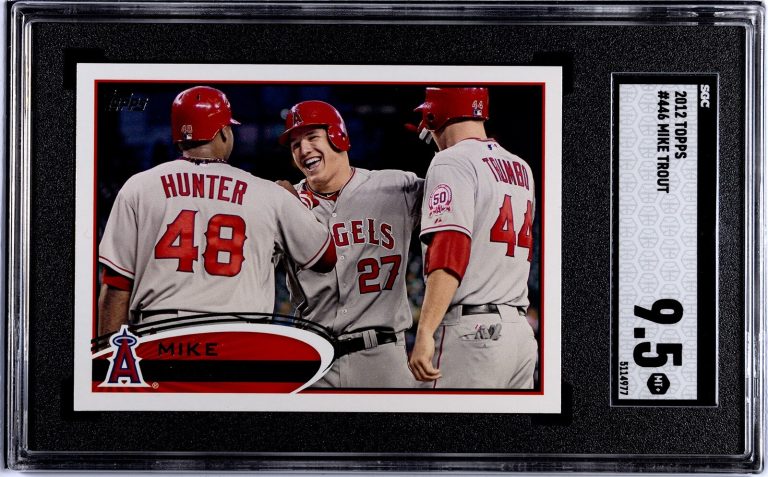 Mike Trout 2012 Topps Card #446- SGC Graded 9.5 Mint+ (Los Angeles Angels)