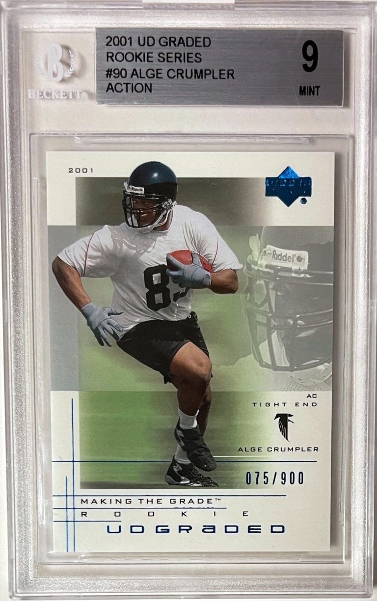 Alge Crumpler 2001 Upper Deck Rookies Series Card #90- Beckett/BGS Graded 9 Mint