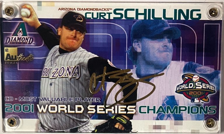 Curt Schilling Authentic Images 24K Gold Signature Card /5000- 2001 World Series