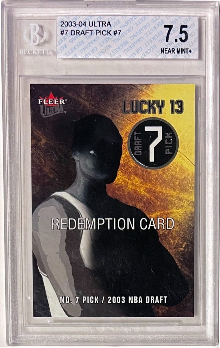 2003-04 Fleer Ultra Lucky 13 Redemption Card #7 Pick NBA Draft- BGS Graded 7.5