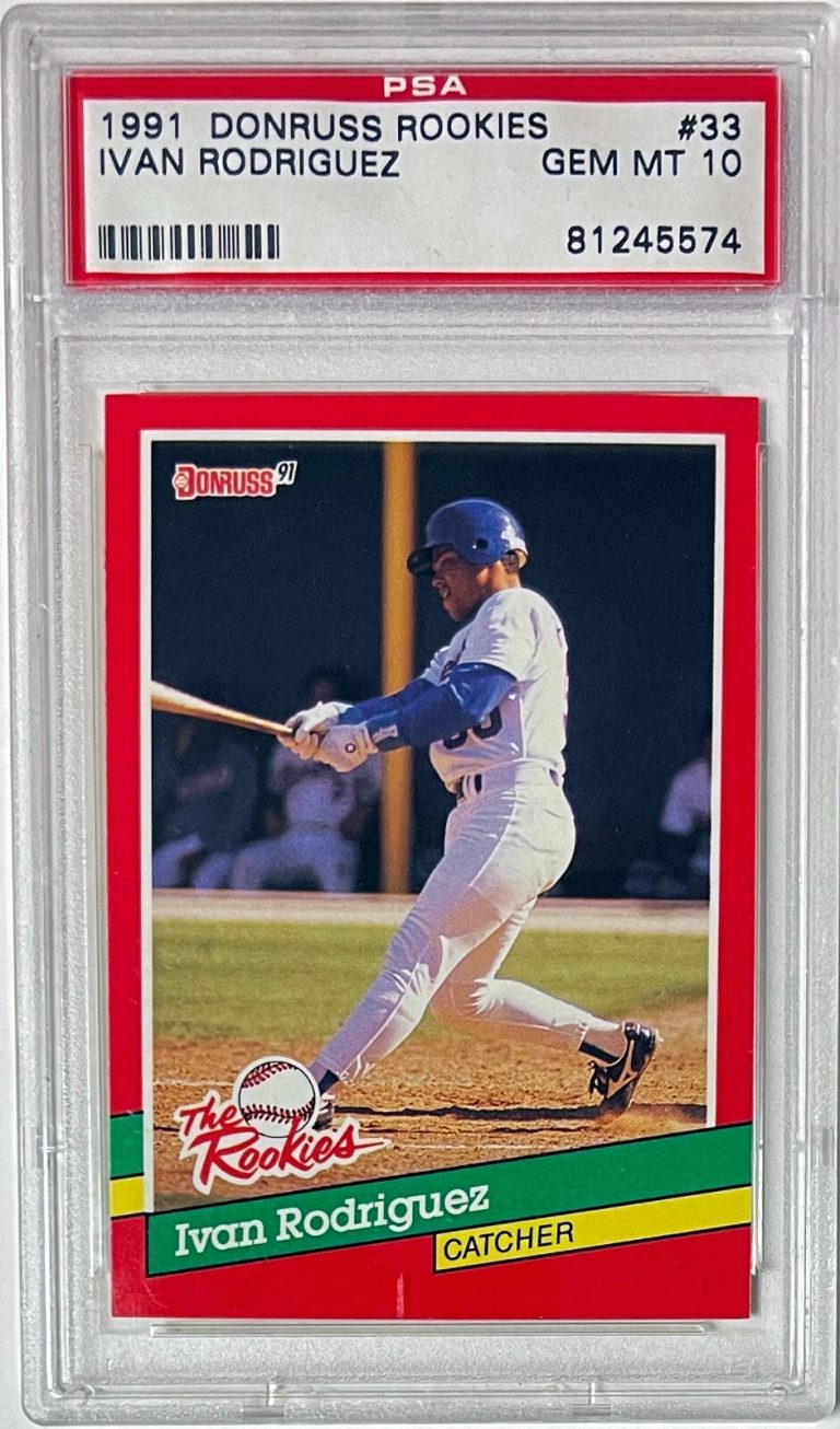 Ivan Rodriguez 1991 Donruss  The Rookies Rookie Card #33- PSA Graded 10 Gem Mint