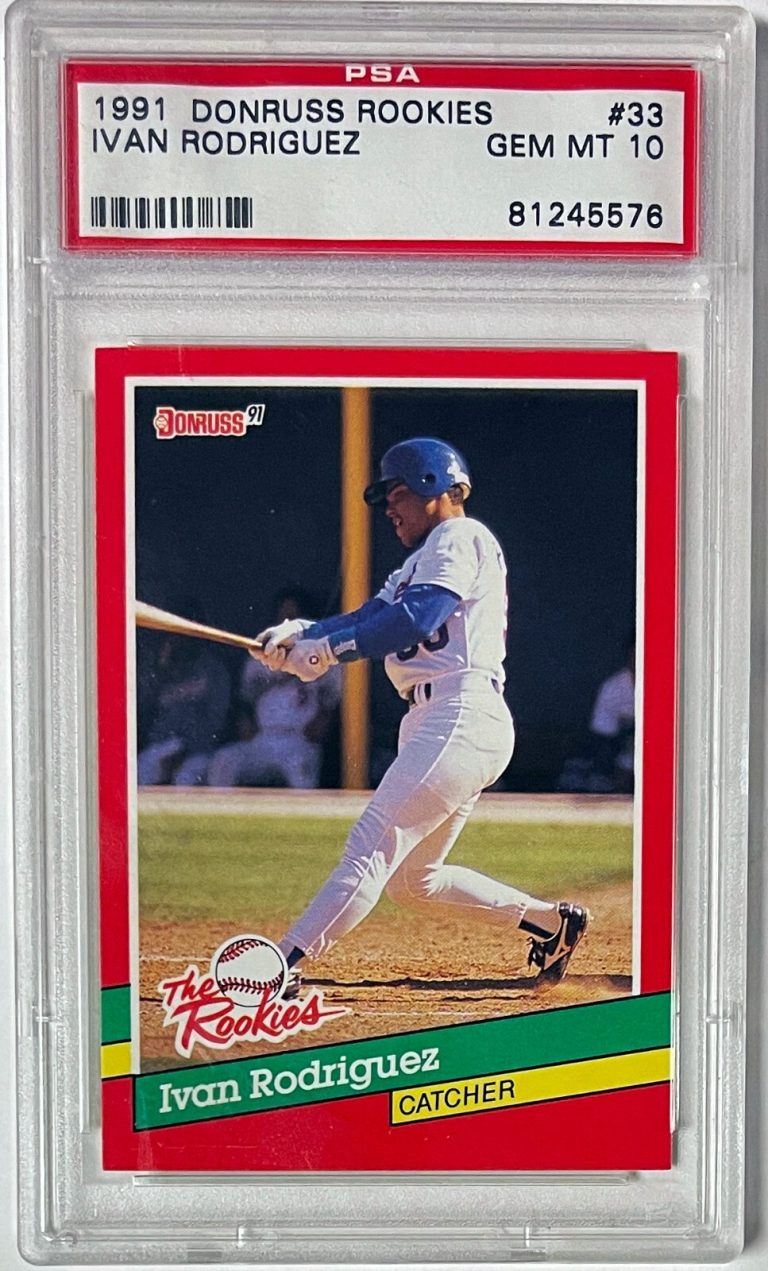 Ivan Rodriguez 1991 Donruss The Rookies Rookie Card  #33- PSA Graded 10 Gem Mint
