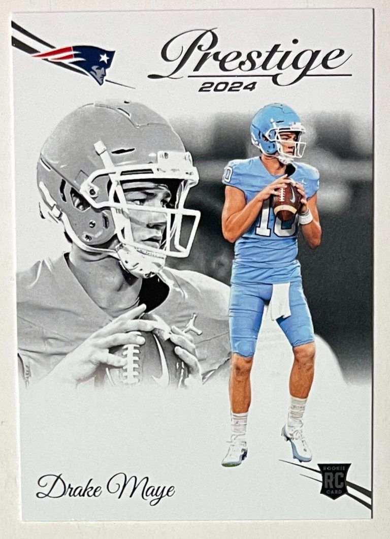 Drake Maye 2024 Panini Prestige Rookie Card (RC) #304 Patriots/North Carolina