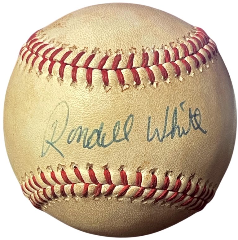 Rondell White signed Wilson Official South Atlantic League Baseball toned- COA
