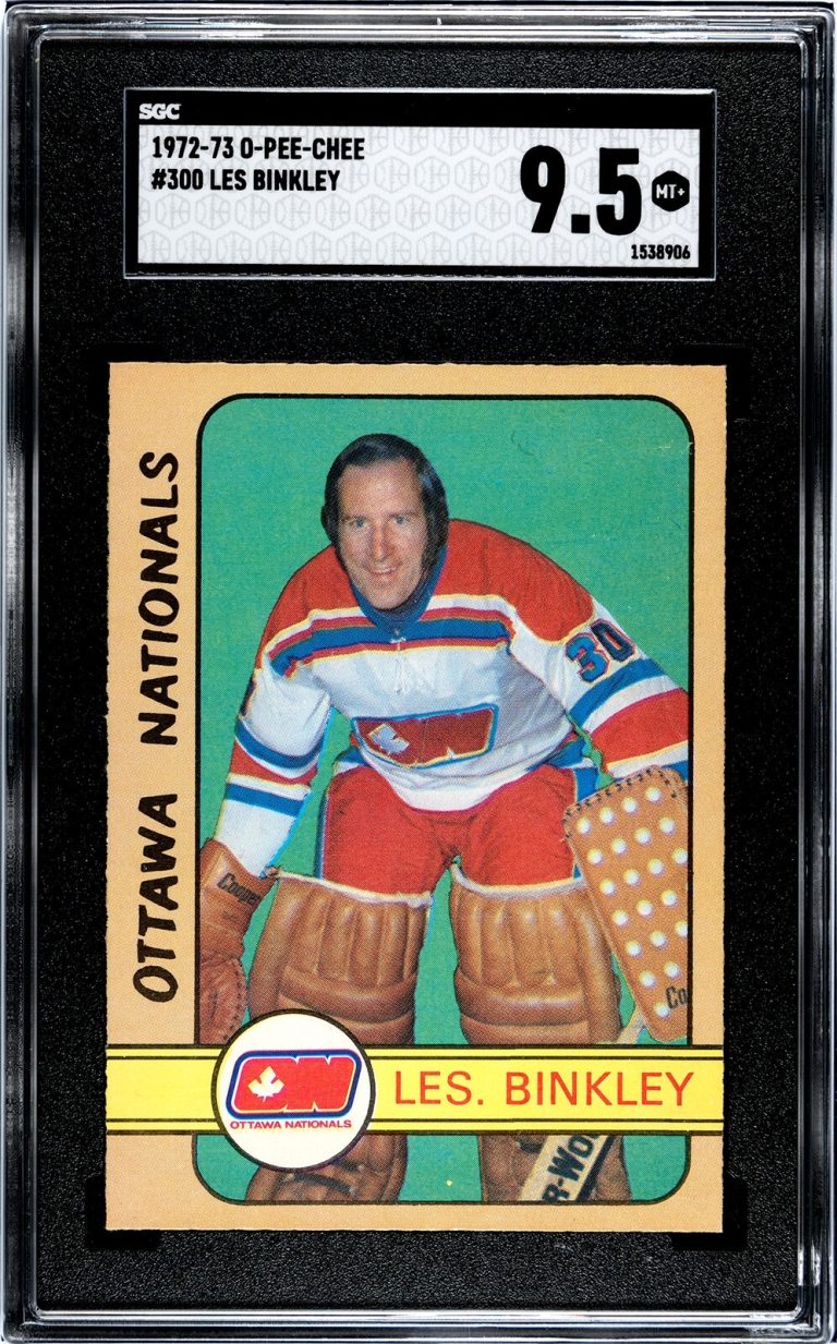Les Binkey 1972-73 O-Pee-Chee NHL Card #300- SGC Graded 9.5 Mint+ (Nationals)