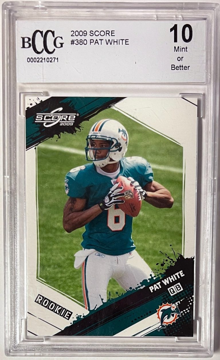 Pat White 2009 Score Rookie Card (RC) #380- BCCG Graded 10 Mint/Better  Dolphins