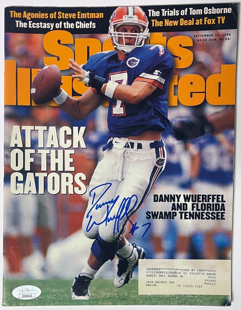 Danny Wuerffel signed Florida  Gators Sports Illustrated Magazine 9/25/1995- JSA