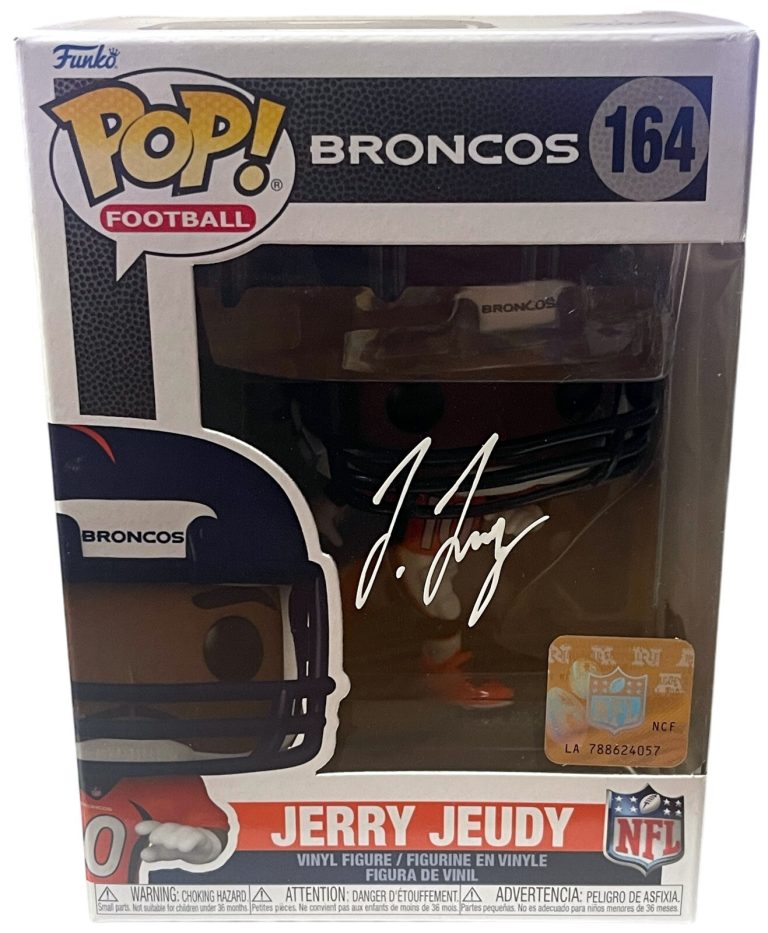 Jerry Jeudy signed Denver Broncos NFL Funko Pop #164- Beckett Witnessed