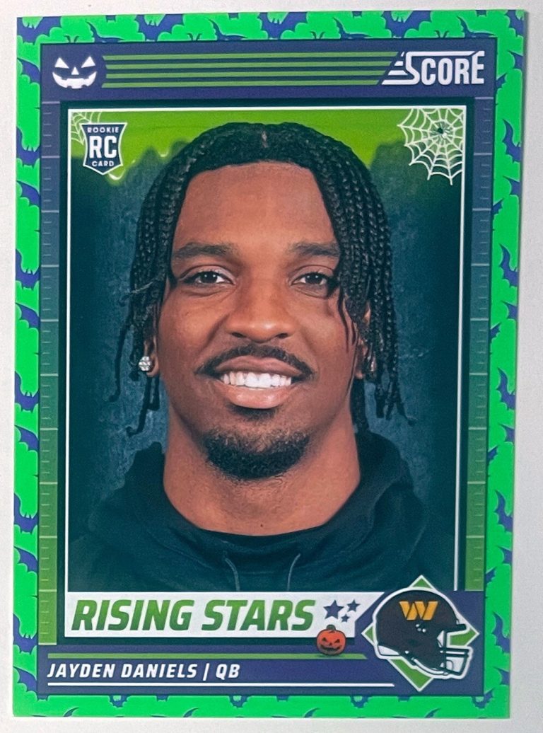 Jayden Daniels 2024 Panini Score-A-Treat Rising Stars Green Bats Card (RC) #26